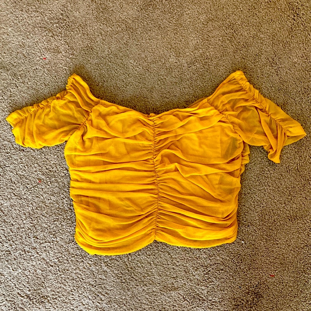 Yellow crop top size medium